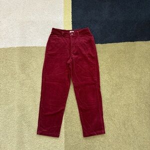 LEE Burgundy Corduroy High-Waist Pants
